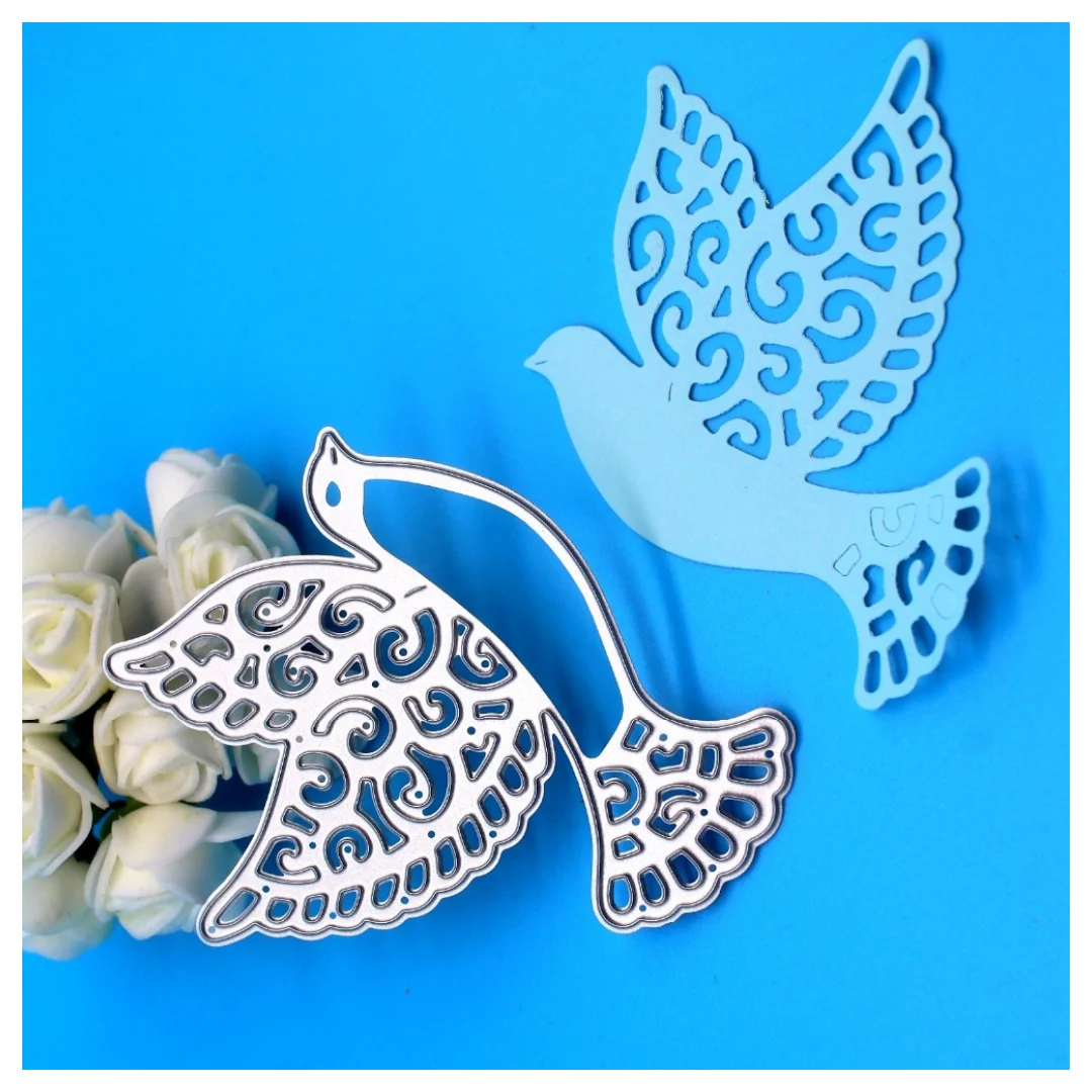 

YINISE Flying Bird Metal Cutting Dies For Scrapbooking Stencils DIY Album Cards Decoration Embossing Folder Die Cutter Template