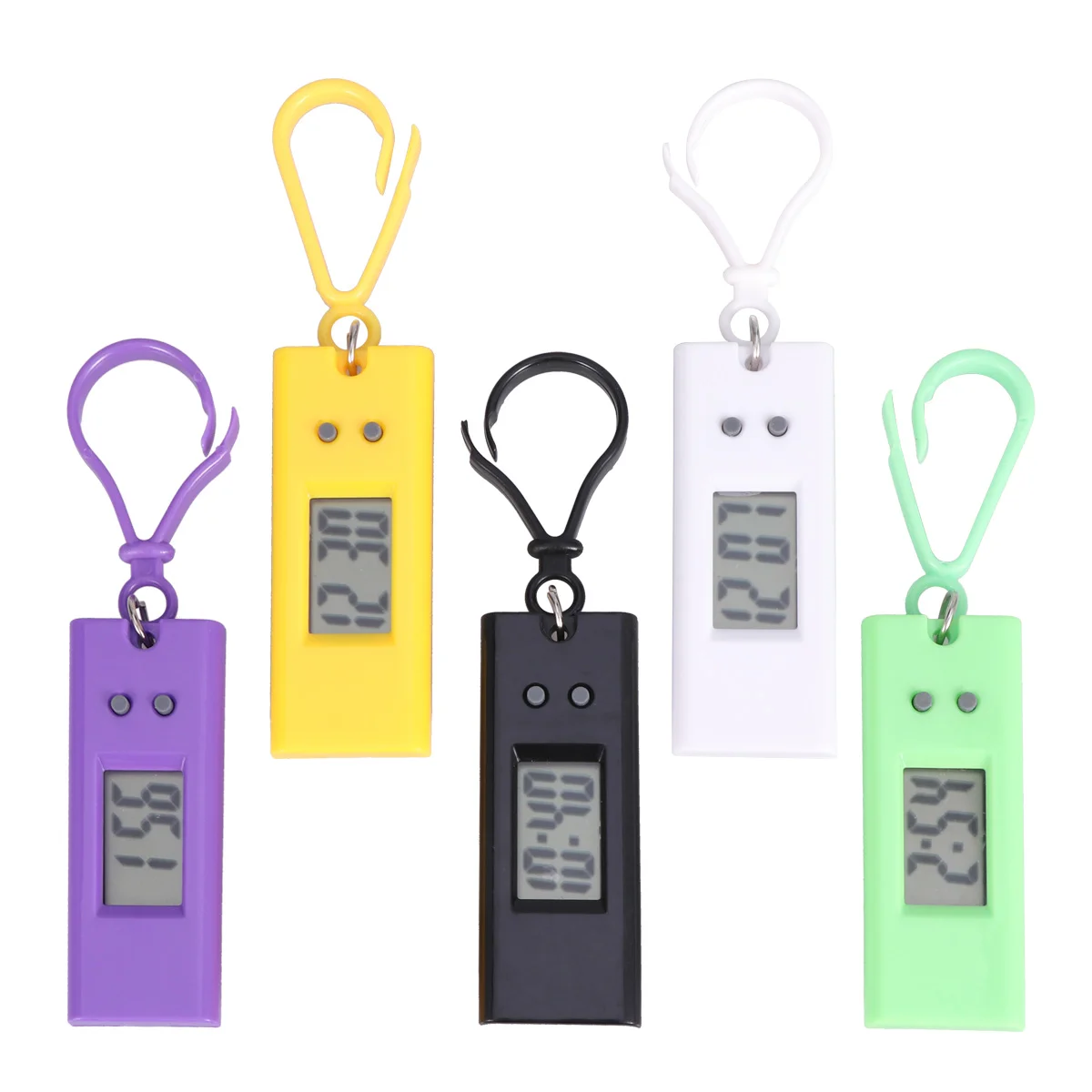 

5 Pcs Student Hanging Watch Digital Clip-on Keyring Pocket Women's Boys Watches