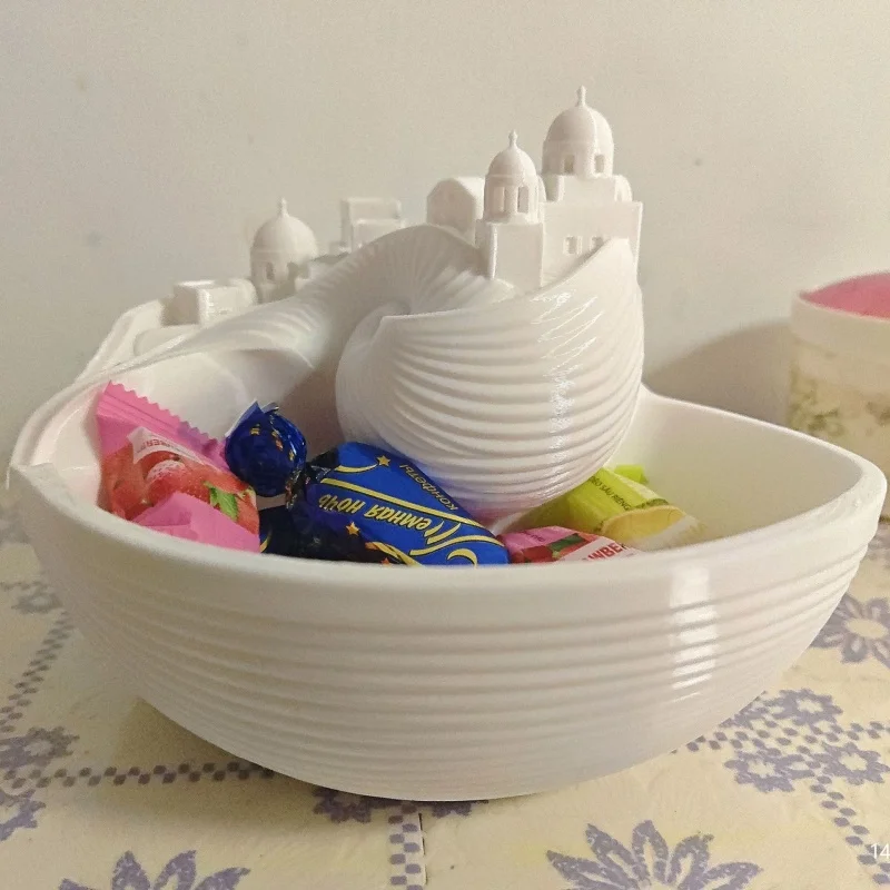 Santorini Coastal Style Conch Shell Storage Box Cute Key Jewelry Organizer Lovely Home Desktop Decor Ornament