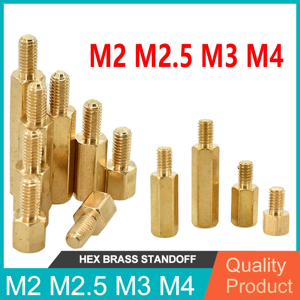 M2 M2.5 M3 M4 Hex ottone distanziatore maschio femmina scheda madre rame montaggio bordo Rack perno filettato pilastro PCB colonna vite distanziatore