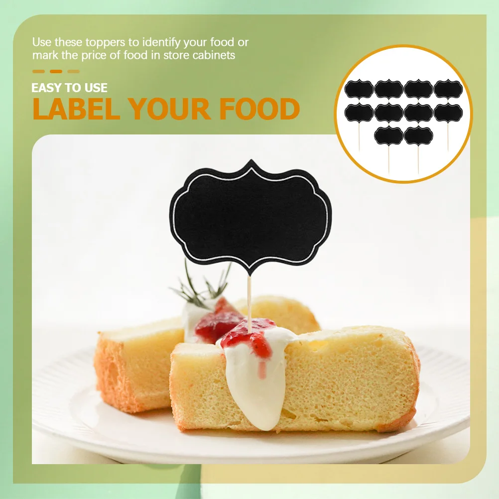 

48pcs Blackboard Sticker Labels Reusable Eco Friendly Buffet Food Tags Chalkboard Picks Party Supplies Kitchen Bar Tools