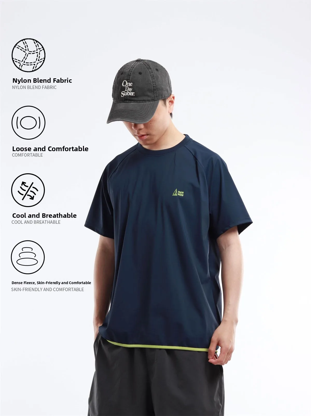 Original 2026 Summer New Back Letter Print Mesh Sports Quick Dry round Neck Bicycle Weaving Short Sleeve T-Shirt for Teens