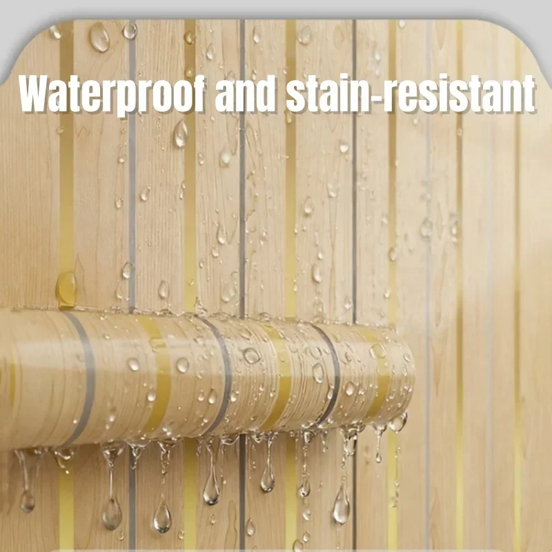 

Wood Stripe Gold Studded Pattern Wallpaper Self-adhesive Foam Wall Stickers Moisture-proof Aluminum Foil Bottom Foam Wall Panel