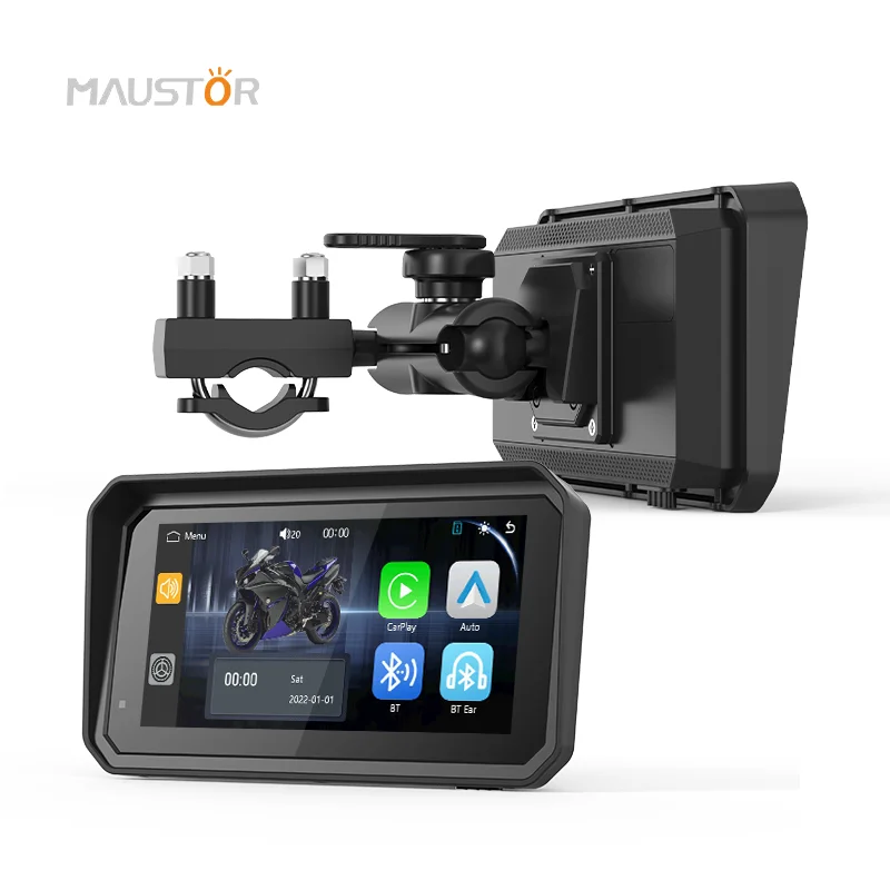 

Maustor Private Model Waterproof IP67 6 Inch HD IPS Screen GPS Navigation Wireless Android Auto Portable Motorcycle Carplay