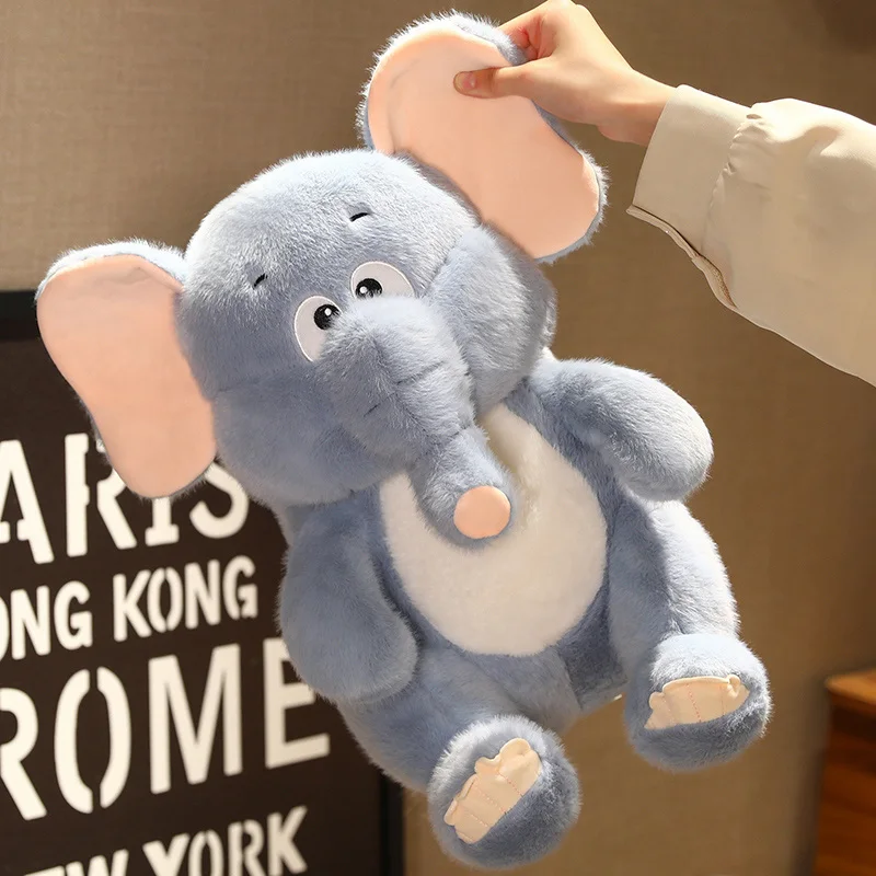 22/30/43cm Kawaii Blue Elephant Plush Toy Sit Up Blue Elephant Animal Plush Toy Throw Pillow Is The Best Gift For Children