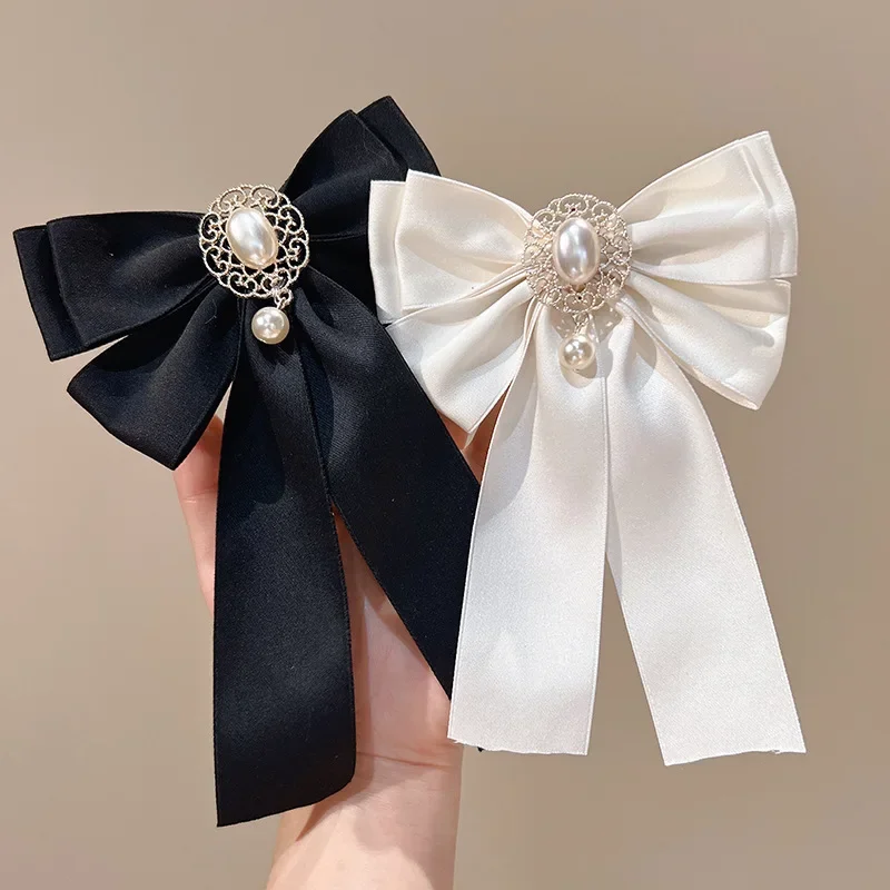 New Bow Tie Professional Attire with Ribbon Bow Tie Hair Clip Small Fresh and Versatile Shirt Collar Flower Accessories