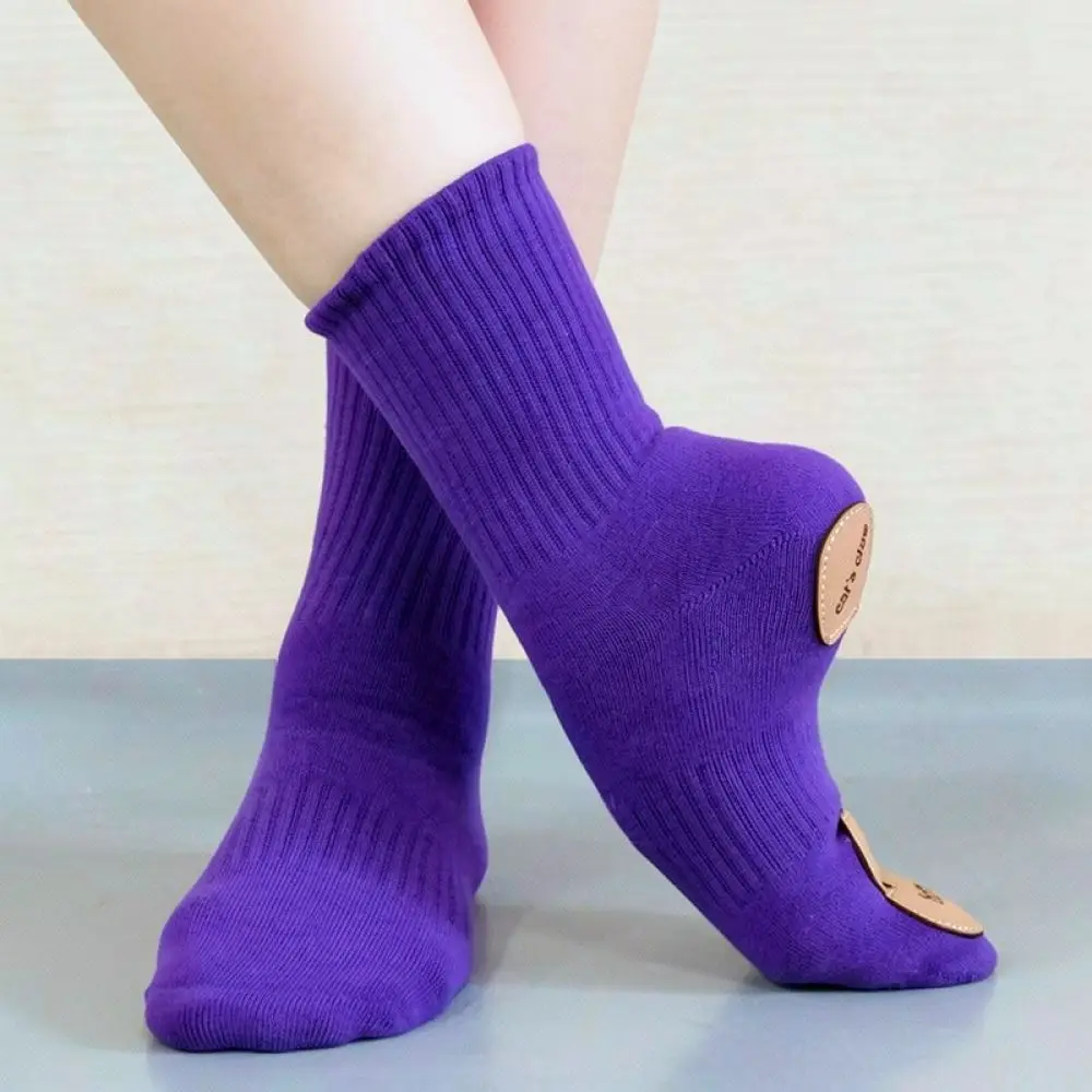 Professional Ballet Dance Socks Cotton Non Slip Mid Calf Training Footwear For Kids Adults Performance Gymnastics Exercise