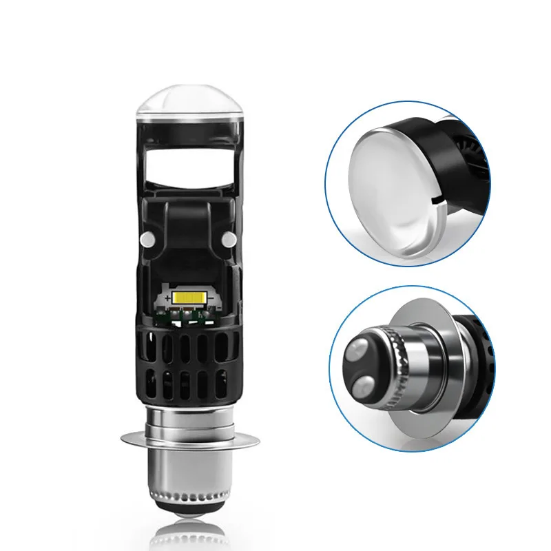 

New Design Lens 28W Electric Vehicle LED Headlight P15D Lens Motorcycle Light T19 Spot Supply H6M