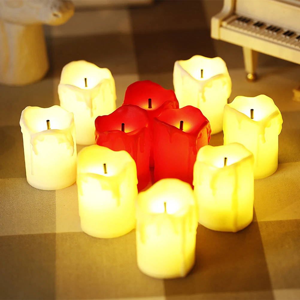

Led Simulation Light Flameless Romantic Decorative For Wedding Party Holiday Decoration Rechargeable Warm White