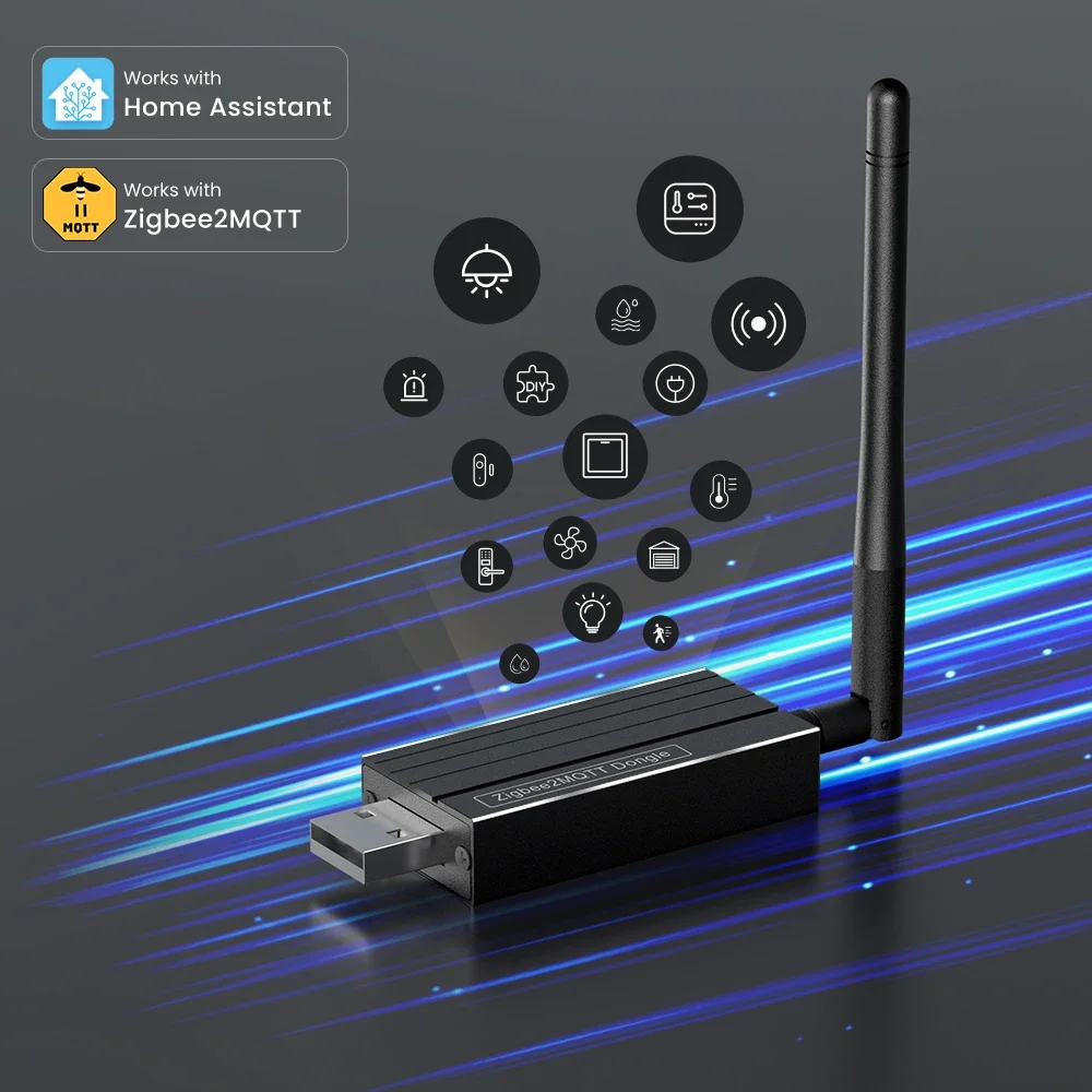 

USB-адаптер Zigbee 3.0 Plus, универсальный беспроводной шлюз Zigbee, поддержка Home Assistant, Zigbee2MQTT, Raspbian, Ubuntu, MacOS