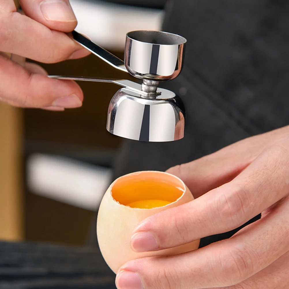 

Egg Topper Cutter Stainless Steel Eggshell Opener Remover for Cooked Eggs Hard Boiled Puddings Green Plant Decorations Kitchen