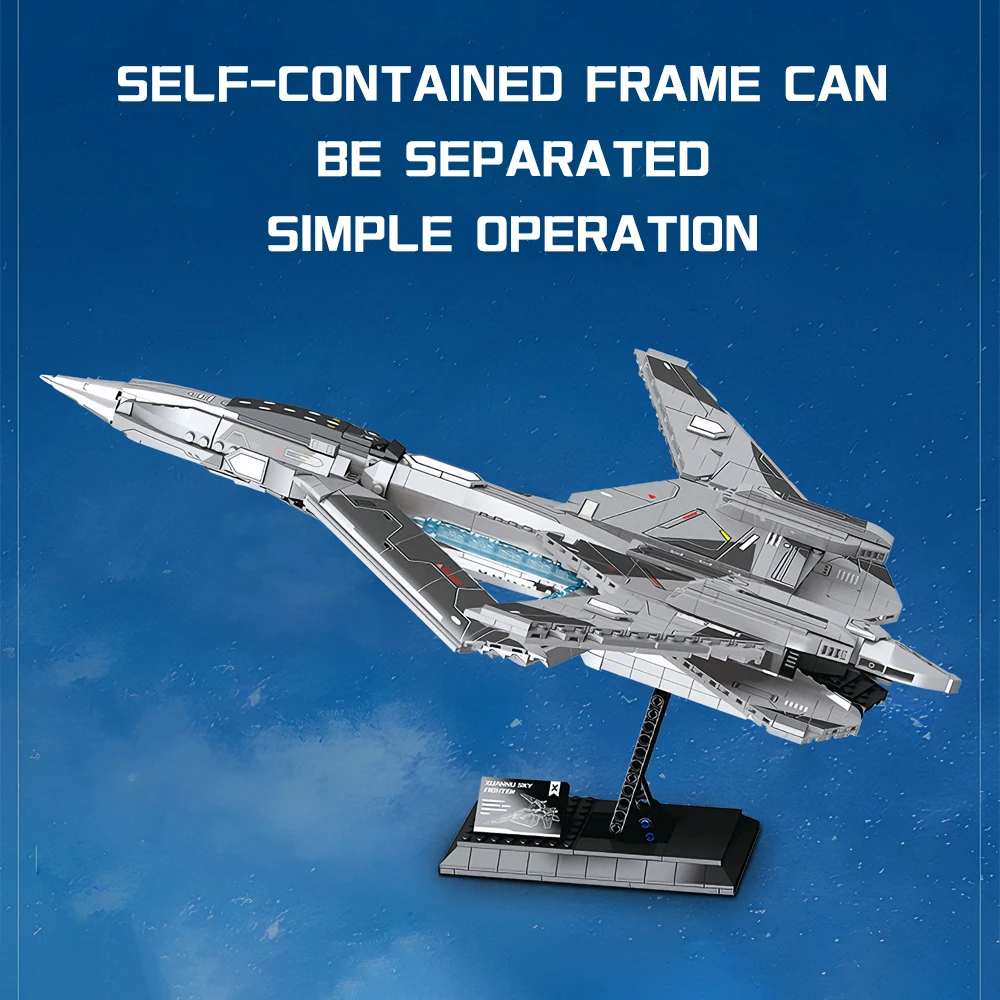 

Xuan Nv Military Aerospace Fighter Large Scale Model Aviation Air Force Combat Aircraft Building Brick Military Collection Decor
