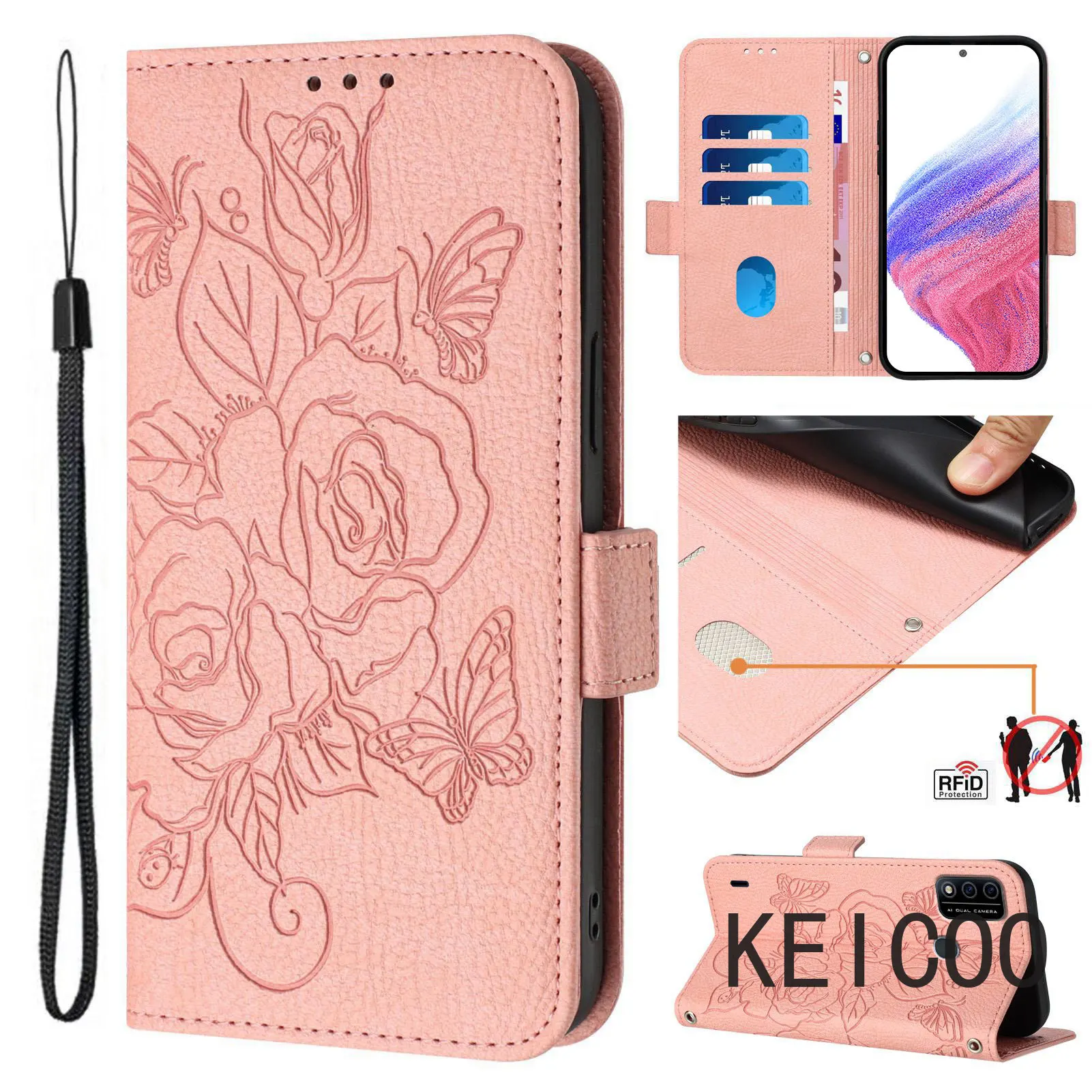 Anti-fall Shell for ITEL A48 A50 A 48 50 Sweatproof Pattern rose leather phone cases Comfortable Feel non-slip Simplicity Covers