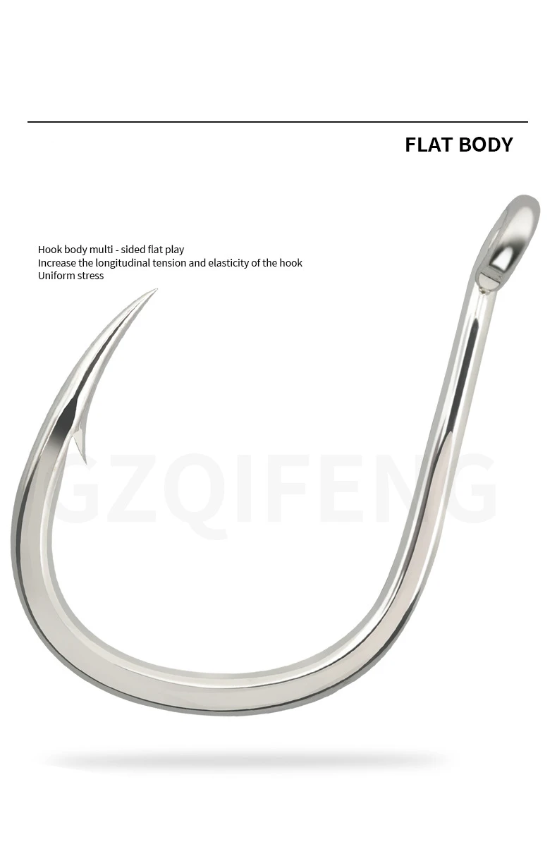 ZYZHE 5~10 Stück JIG Assist Hook Meeresangelhaken 9 Größen BKK Haken Boot-Angelhaken Bkk8062 5X Verstärkte Thunfischhaken Angelzubehör – Detail 7