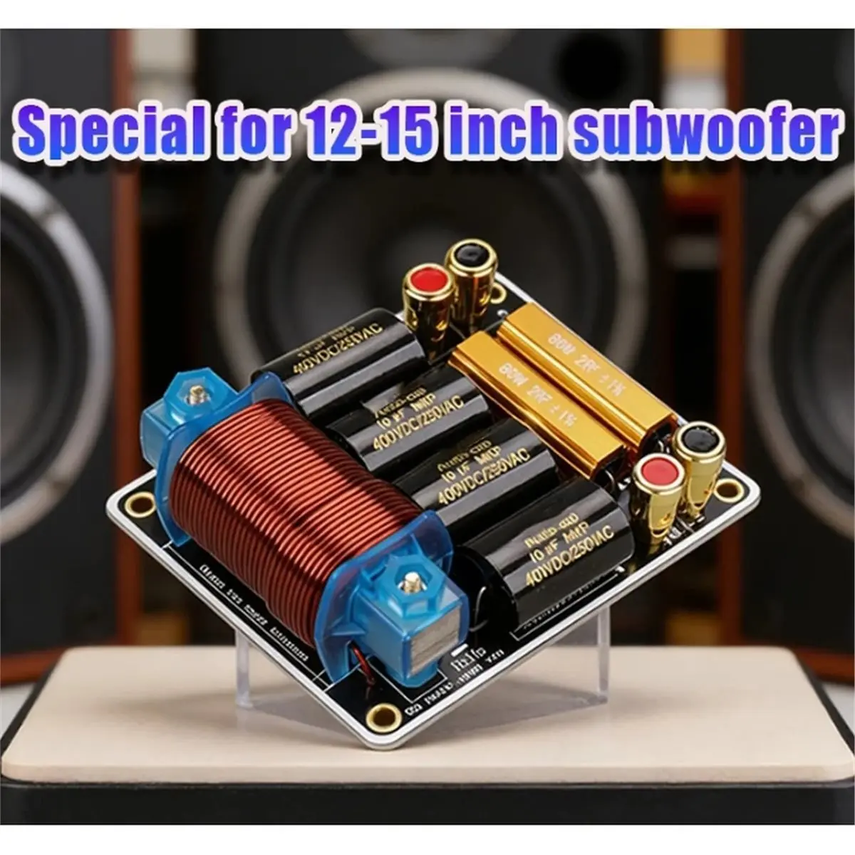 DJ15/Subwoofer Crossover for 12-15 Inch Speaker, 800W 250Hz Crossover for Large Stage System, Pro KTV & Theater Audio