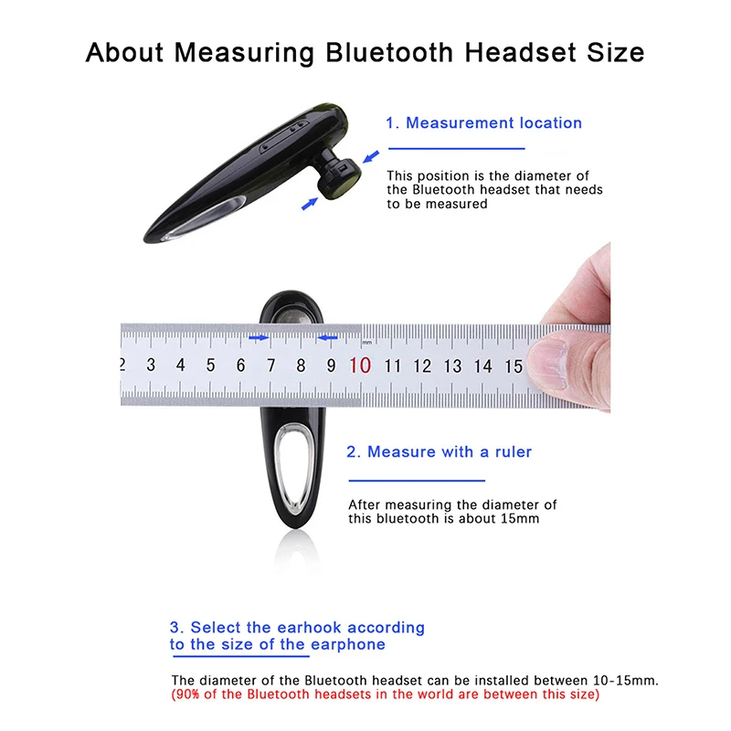 10 pezzi di cuscinetti per auricolari in Silicone per auricolari per cuffie universali senza fili compatibili con Bluetooth sostituzione dei tappi per le orecchie degli auricolari