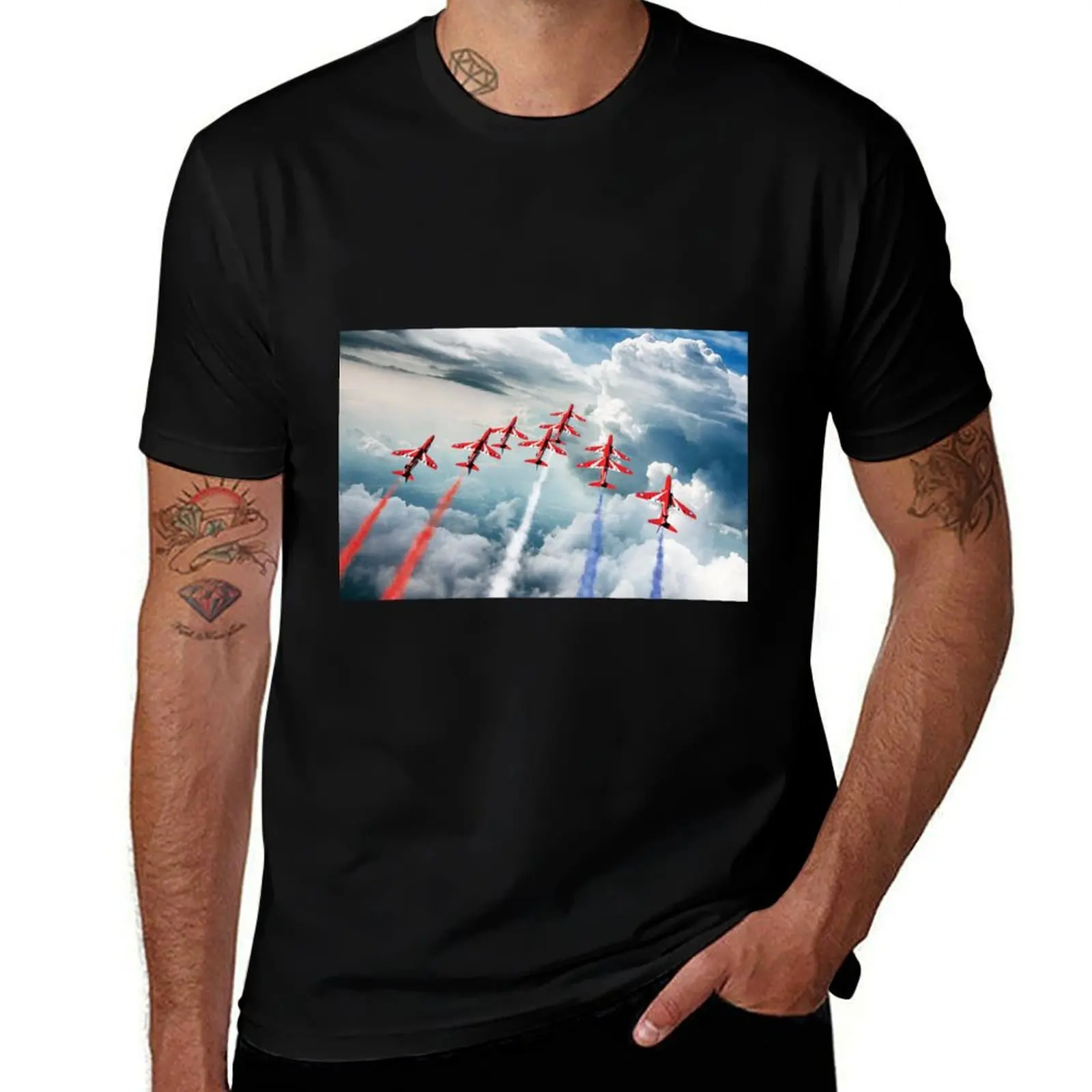 

Red Arrows Aerobatics T-Shirt sublime oversizeds Luxury man aesthetic clothes t shirts for men pack
