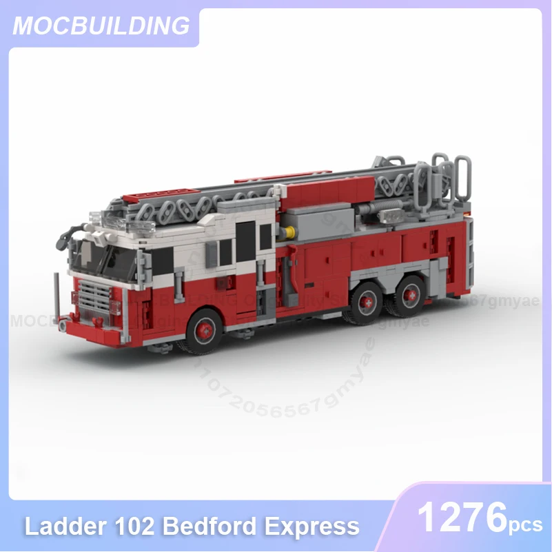 

MOC строительные блоки лестница 102 Bedford Express DIY сборка кирпичей модель пожарной машины коллекция развивающие игрушки подарки 1276 шт.