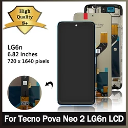 6,82-дюймовый дисплей для Infinix Tecno Pova Neo 2, ЖК-дисплей LG6n, дигитайзер сенсорного экрана в сборе для Tecno Pova Neo2, рамка дисплея