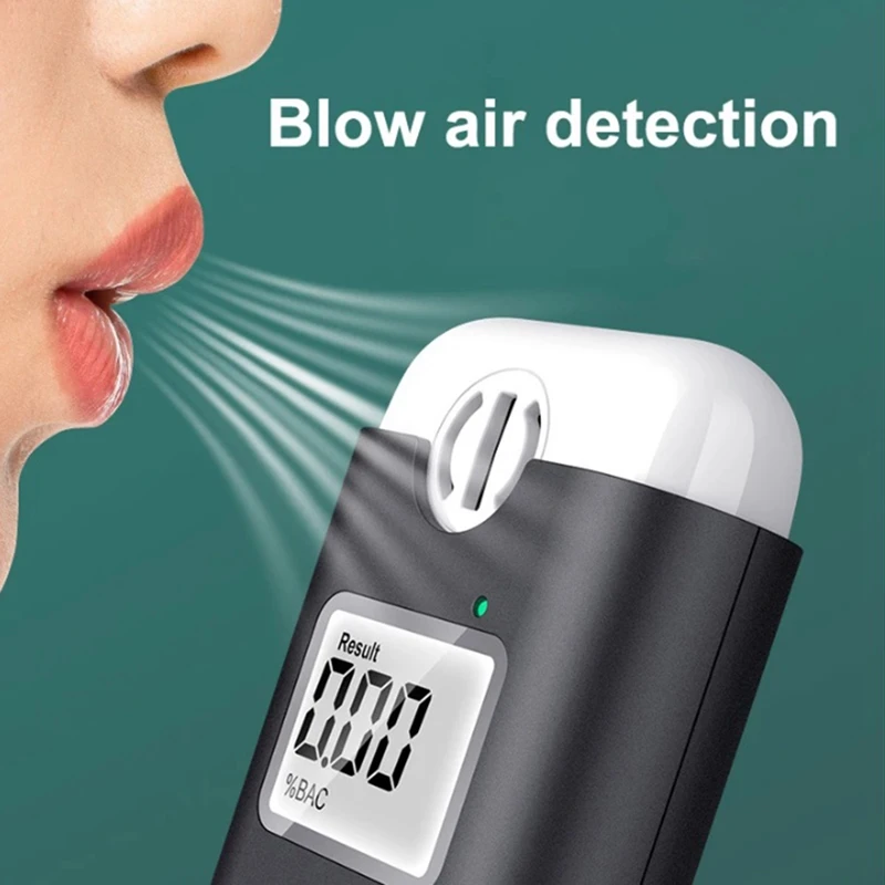 Portable Drunk Driving Analyzer LCD Screen Display Breathalyser Detector Alcohol Breath Analyzer