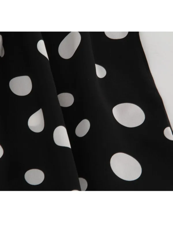 الحرير الشيفون ماكسي الدكتور المرأة Svel تنّورة ملفوفة طويلة الصيف بلا البولكا نقطة فضفاضة تناسب الحلو Sle Ci تخفيف ألف خط