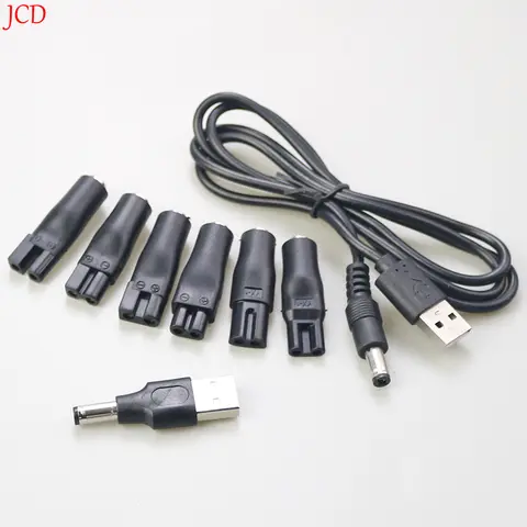 8 PCS Power Cord 5V Substituição Carregador Adaptador USB Adequado para todos os tipos de Electric Hair Clippers