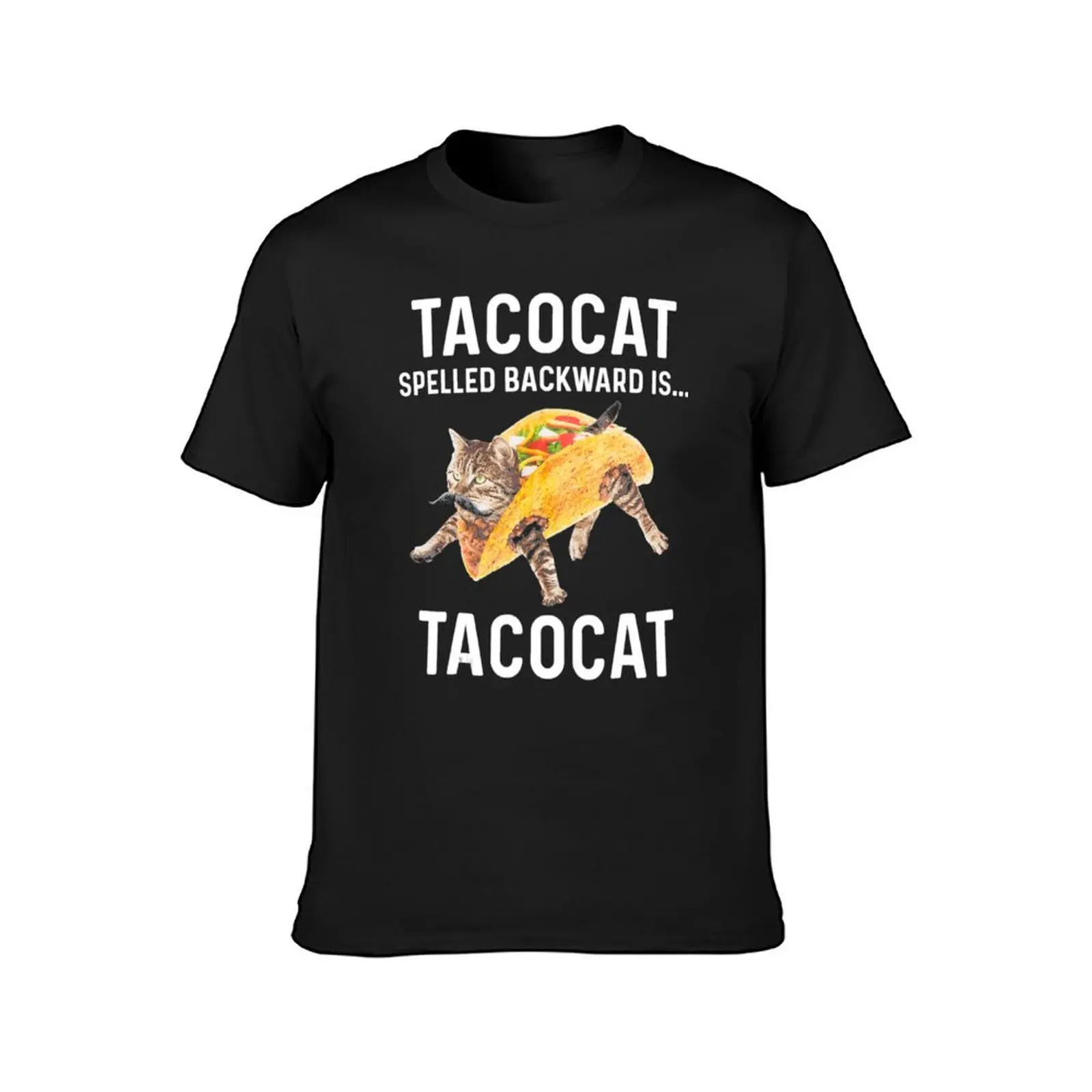 Tacocat Spelled Backward Is.... T-Shirt blanks boys animal print korean fashion clothes for men