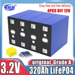 4pcs new 3.2V 320Ah 280Ah 202AH 105Ah LiFePO4 battery 3C Lithium iron phosphate battery for 4S 12V 24V Golf Cart Yacht RV solar