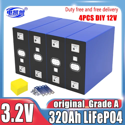 골프 카트 요트 RV 태양열 배터리, LiFePO4 배터리, 3C 리튬 다리미 인산염 배터리, 4S, 12V, 24V, 3.2V, 320Ah, 280Ah, 202Ah, 105Ah, 4 개, 신제품 