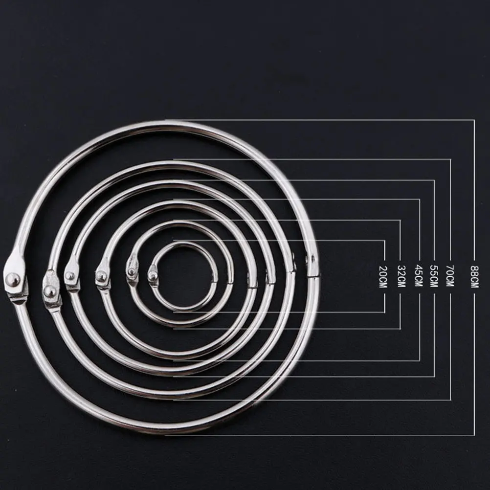 50Pcs 20Mm Metal Binder Rings Book Loose Leaf Binding Rings Snap Ring Key Ring Photo Album Buckle for Office School Home Use