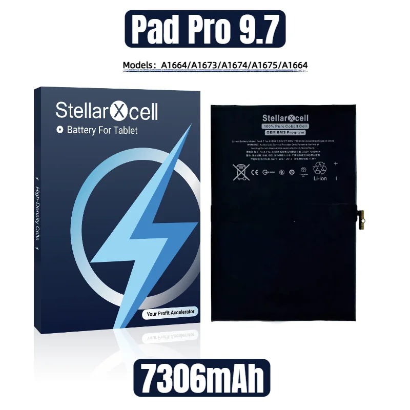 

StellarXcell Tablet OEM BMS Flex Battery для iPad Pro9.7 Pro10.5 A1664 A1673 A1674 A1675 A1664 A1798 A1701 A1709 A1852