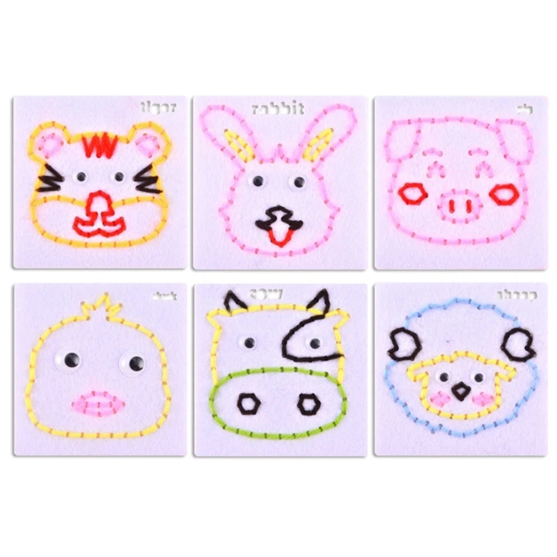 Y4QA Safe Threading Toy Craft Project Sewing Lacing Toy Toddler Early Learning Toy