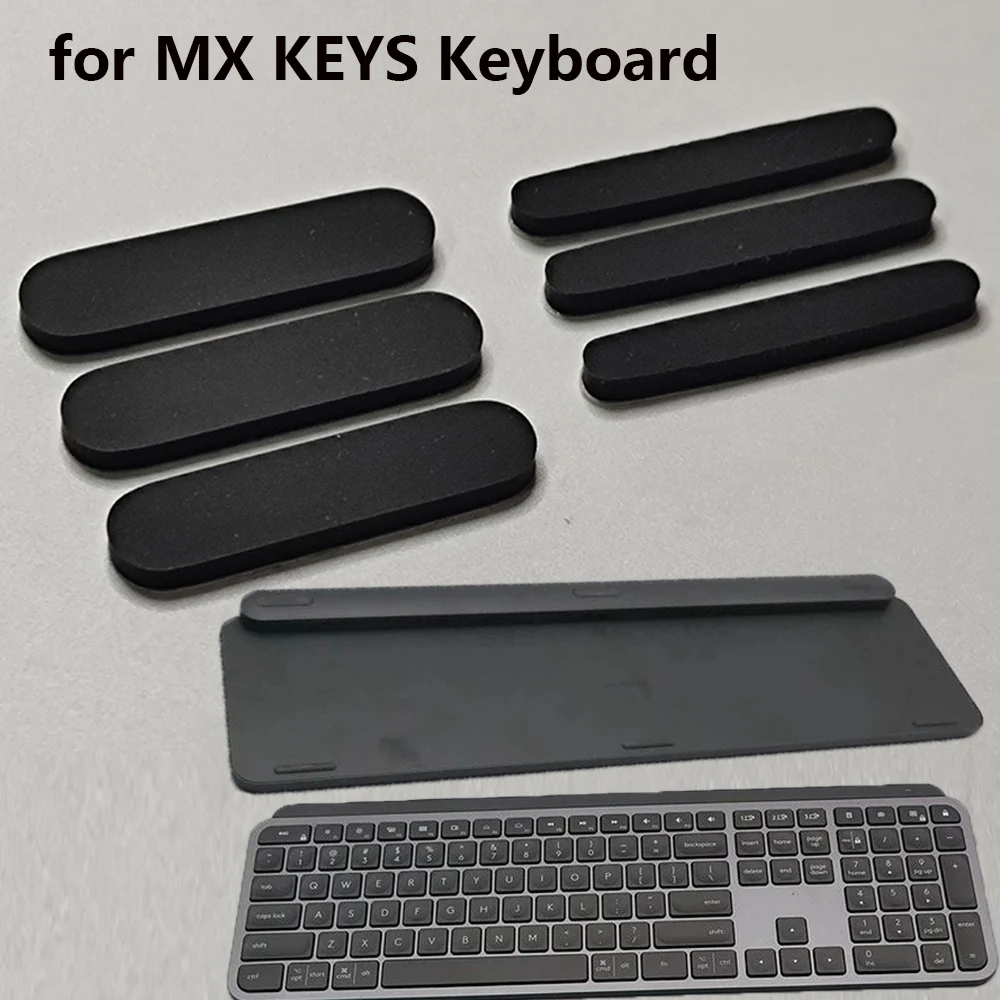 Keyboard Black Feet Pad Anti-slip Self-adhesive Shockproof Protective Pad for Logitech MX KEYS Keyboard Base Mat Stickers