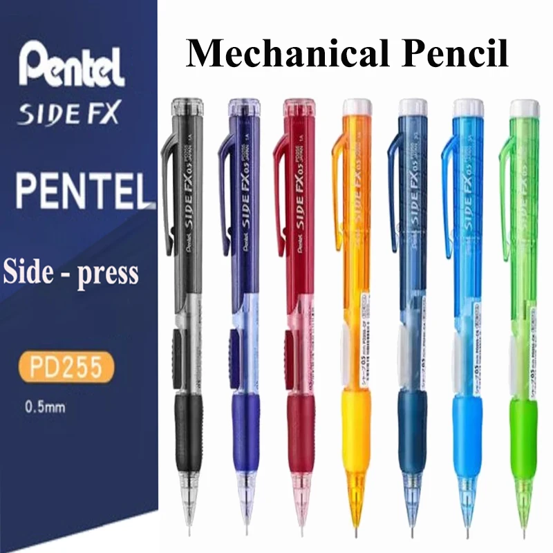 Pentel Side Push Mechanical Pencil Comfort Grip Value Shorthand Drawing Pencils Smooth Writing Learning Supplies Tail Eraser 샤프