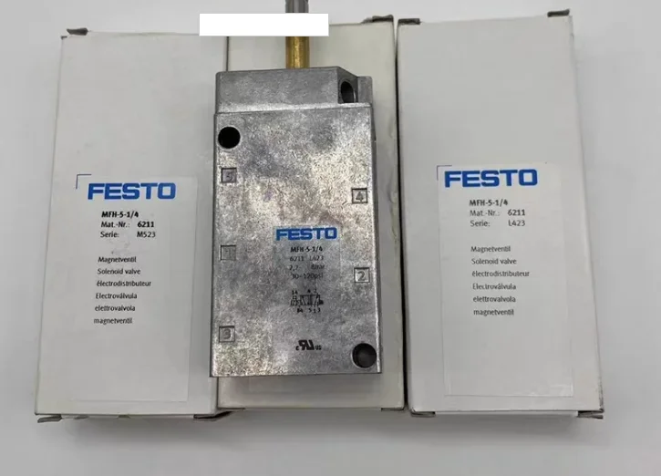 New Original FESTO two five-way solenoid valve 9982-MFH-5-1/8 6211-MFH-5-1/4 6420-MFH-5-1/2