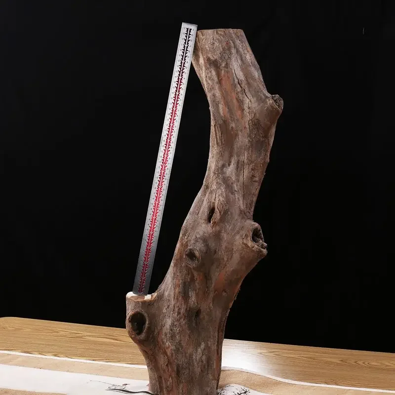 50cm mechaniczna linijka stalowa Longquan ręczne kucie narzędzie pomiarowe do użytku domowego Outdoor EDC samochód do samoobrony kij narzędzia
