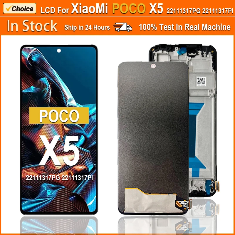 SUPER AMOLED Display 22111317PG Premium LCD For XIAOMI POCO X5 LCD Touch Screen Digitizer Assembly Replacement Parts For Poco X5