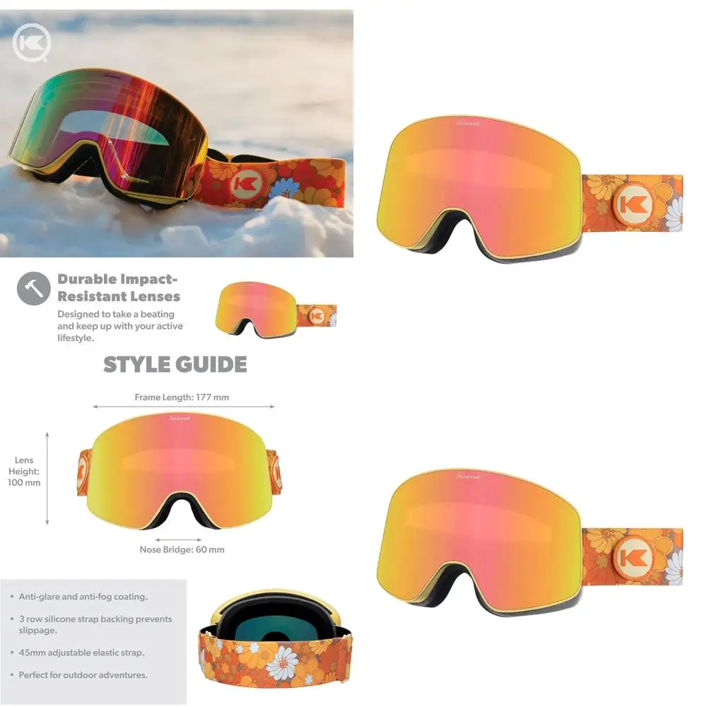 

Unisex Ski/Snowboard Goggles with Anti-Glare Coating and UV400 Protection
