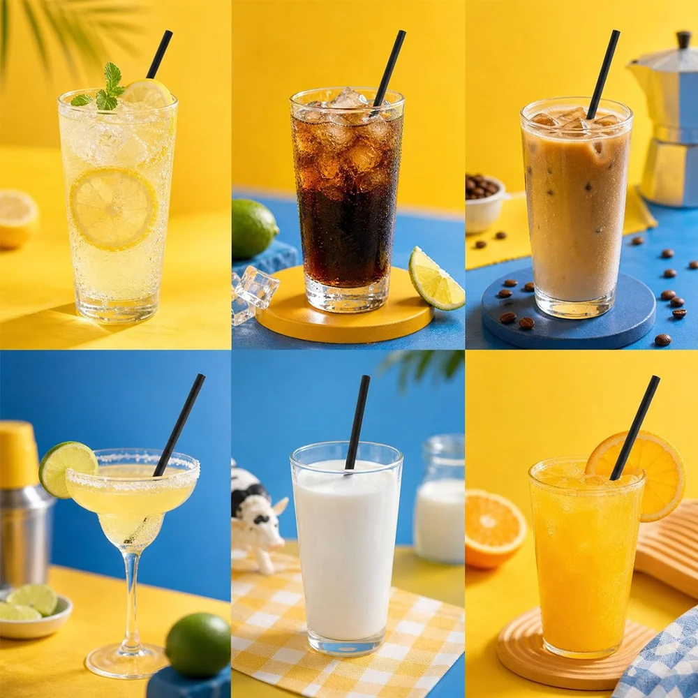 6000-100PCS Reusable Black Str - огляд і ціна Reusable Straw
