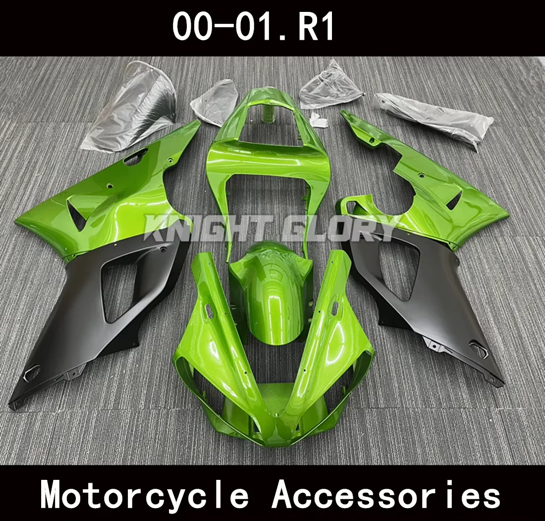 Full set of motorcycle  injection molded body coverings. Suitable for R1 models from 2000 and 2001. Body coverings.