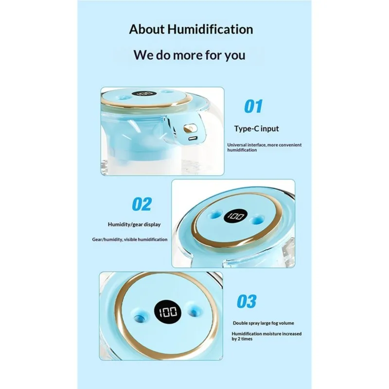 AC39-UV Light Filter For All Night Color Changing Humid Humidifier Quiet Operation Large Capacity Top Fill Design Adjustable