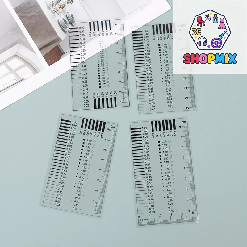 قياس تمرير شارة قياس وصمة عار بطاقة نقطة قياس سلك قياس فيلم شفاف حاكم لحام غيج وصمة عار الكراك التباين حاكم