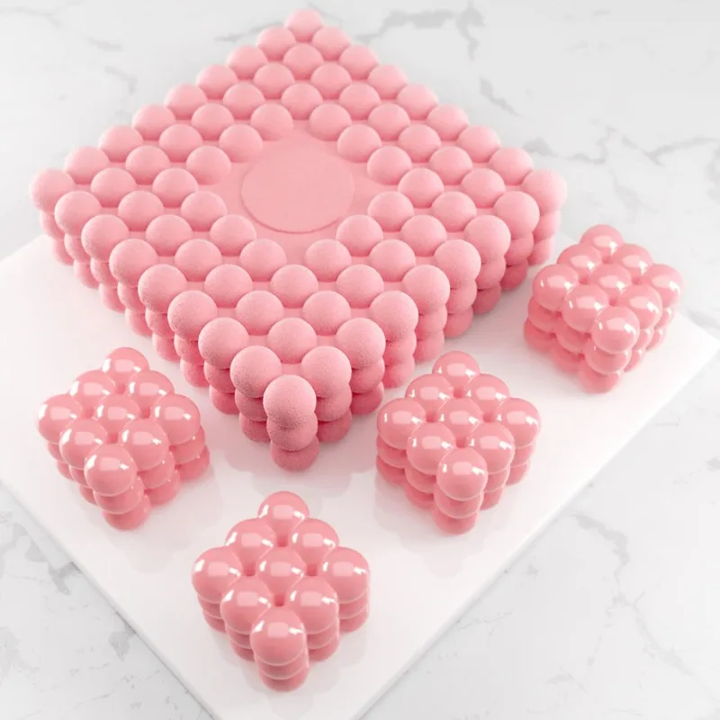 

Creative Western Pastry Silicone Mold 3D Square Cube Chocolate Mousse Dessert Pastry Jelly Mold Kitchen Cake Baking Bakeware