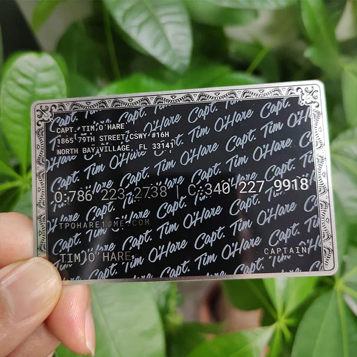 Customized query ProstekCard Bright Gold Stainless Steel Create Own Smart Custom Business Card Black Metal Business Cards With L