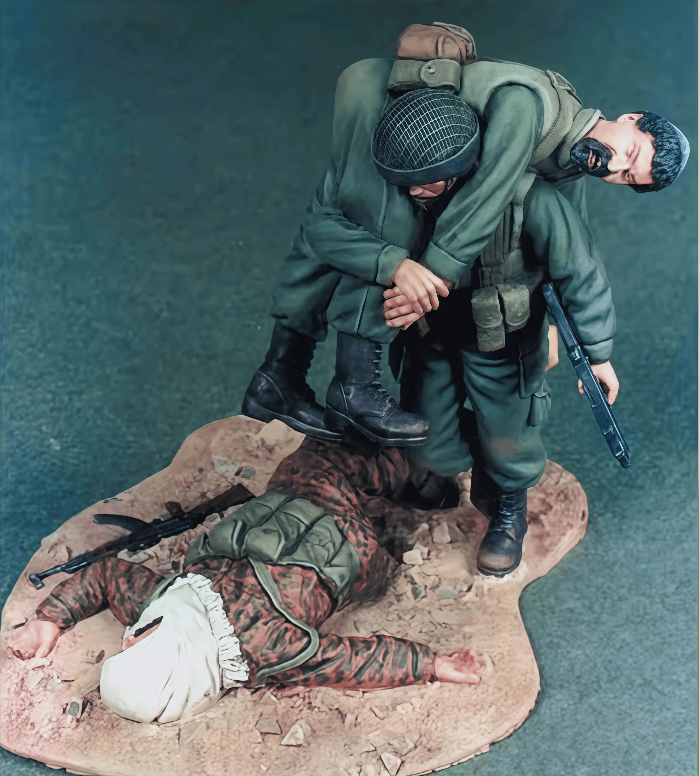 Precision 1/35 Resin Model Kit GK, Rescue Status Soldier Model, Unpainted