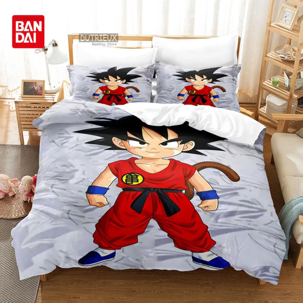 3D gedruckte Drachen ball Bettwäsche Set mit Kissen bezug Anime Goku Bett bezug Set Queen King Size Kinder Erwachsene Jungen Bettwäsche