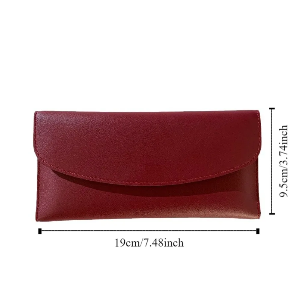 Eleganti portafogli con busta in pelle PU Portatili multifunzionali da donna Pochette lunga Portamonete Borsa per il cambio in stile coreano all'aperto