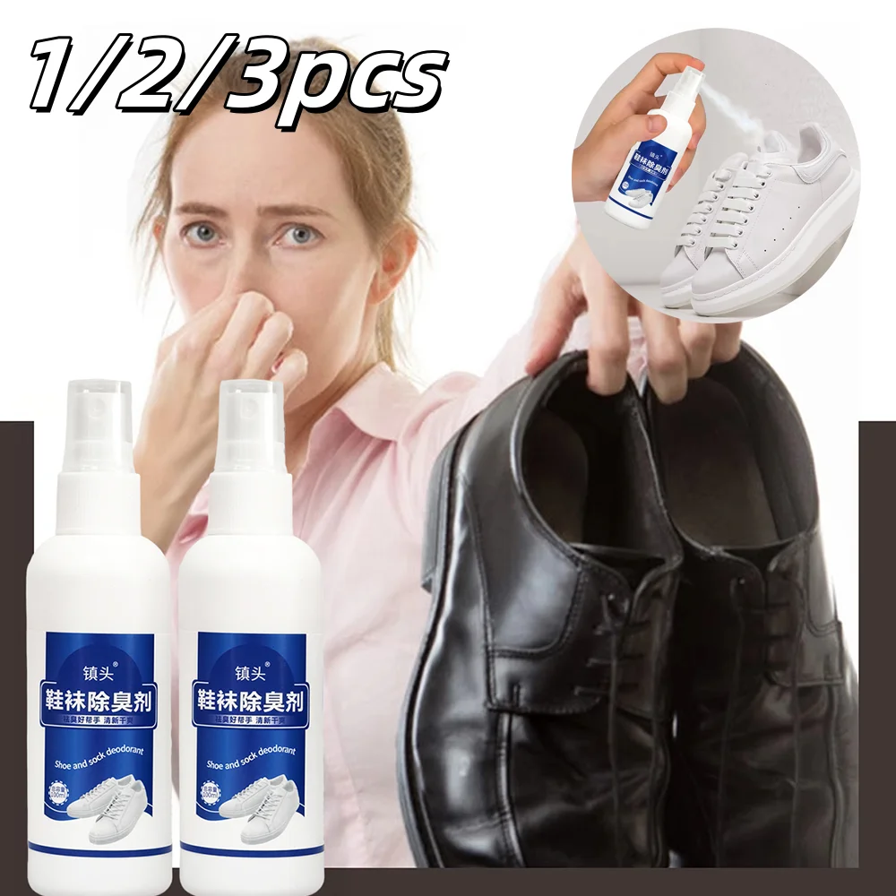 

1/2/3pcs 100ml Shoes Socks Deodorizing Removal Spray Footwear Deodorant Antibacterial Antiperspirant Fresh Air Stink Remover