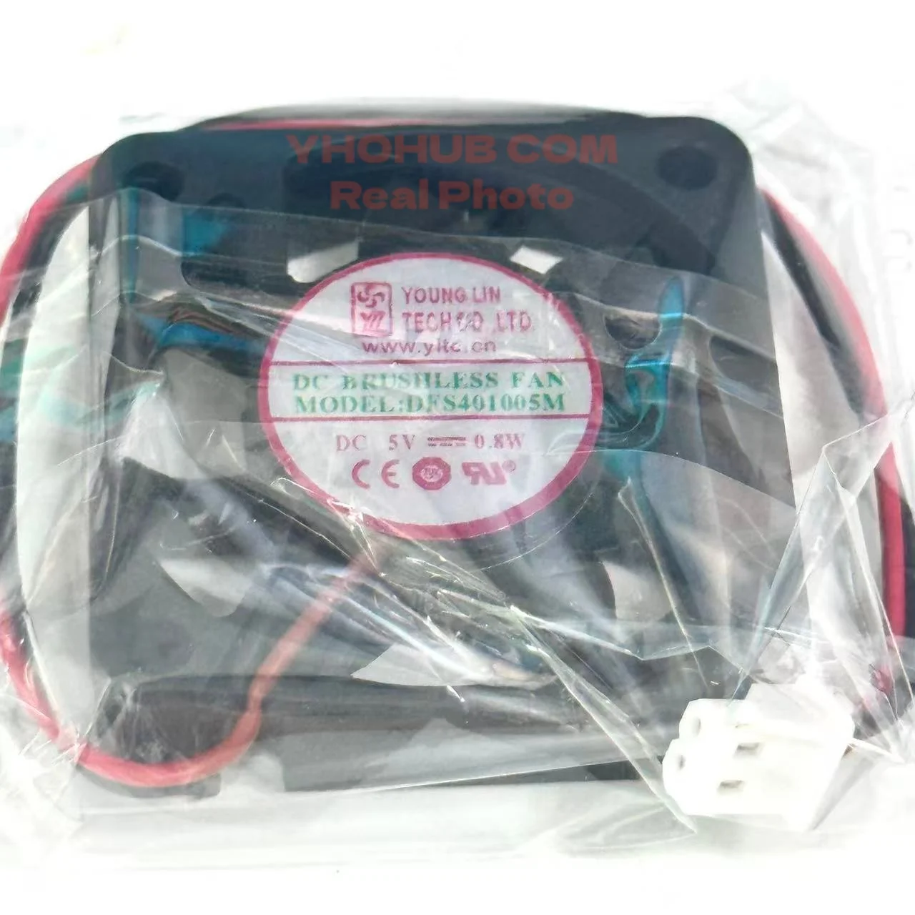 Fotografia 5: Os jovens lin dfs401005m dc 5v 0.8w 40x40x10mm ventilador de refrigeração do servidor de 2 fios