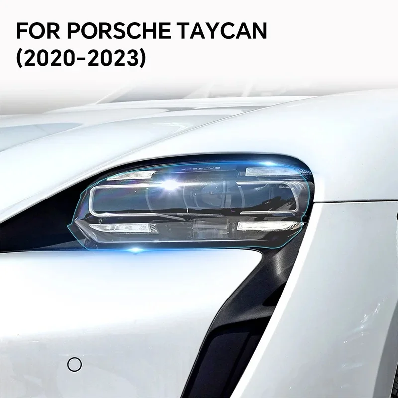 

Pre Cut Transparent Car PPF for Porsche Taycan 2020 2021 2022 2023 8.5Mil Paint Protection Film Car Wrap Headlight Rearview Film